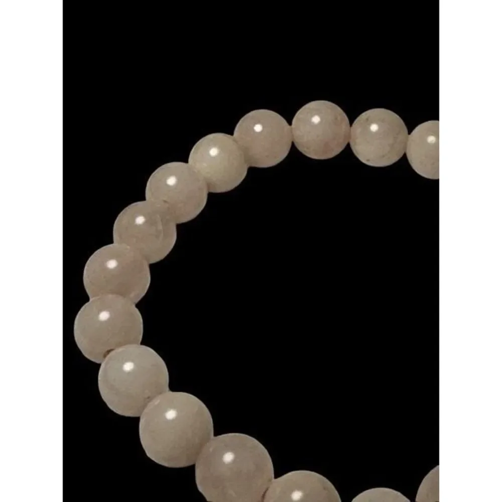 Rose Quartz Bead Bracelet – Adjustable Cord – Minimal Boho Meditation‎ Jewelry